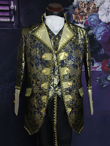 Costume manteau de synthétique impression multicolore baroque