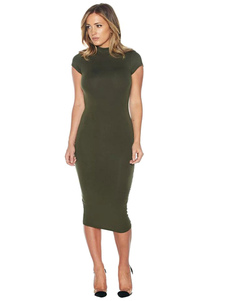 Genévrier découpe robe Bodycon Polyester pour les femmes