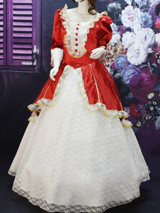 Rococo multicolore synthétique de Cour royale Reine princesse Costumes pour femmes