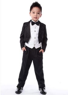 Noir costume papillon coton mélange costume du garçon