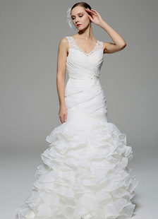 Robe de mariée Ivoire Illusion appliques du strass robe de mariée en Satin hiérarchisé