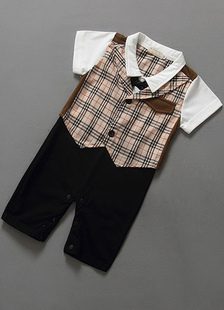 Costume de l'enfant du mélange coton Chic costume du garçon multicolore