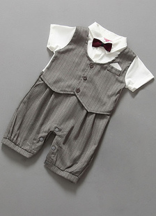 Costume costume rayures coton mélange enfants garçon de gris