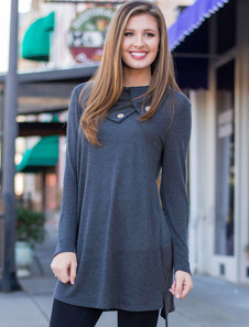 Mini-robe grise surdimensionné Chic robe acrylique