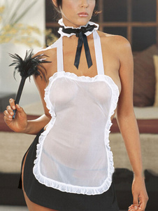 Sangles de Maid bicolore Bow Backless Costume acrylique