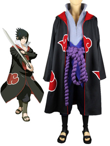 Naruto Uchiha Sasuke Akatsuki Toussaint Cosplay Costume