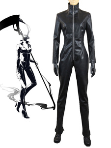 Costume de moto durara Cosplay Costume noir PU