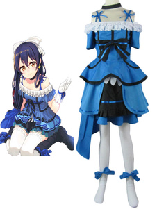 Amour direct Sonoda Umi Toussaint Cosplay Costume bleu Bow robe