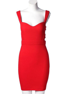 Robe Bodycon noire bretelles robe de mélange coton découpe