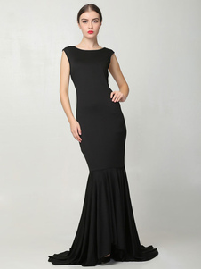 Club de la sirène noire robe dos nu coton