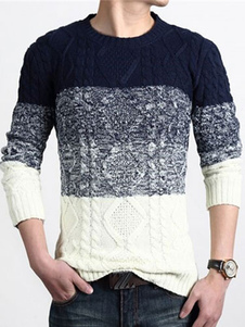 Color Block pull coton Chic tricots pour hommes