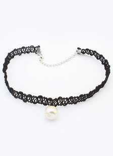 Collier gothique noir dentelle Chic collier pour femme