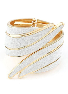 Ailes d'ange bicolore Bracelet métal Bracelet pour femmes