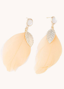 Boucles d'oreilles Chic de Champagne boucles d'oreilles feuille plume