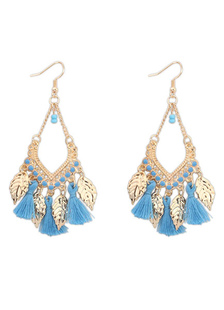 Multicolor boucles d'oreille Boho Fringe Drops Design résine boucles d'oreilles