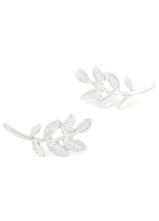 Boucles d'oreilles argent feuille modèle Chic métal boucles d'oreilles pour femmes