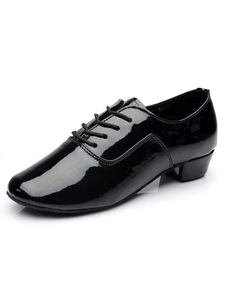 Danse latine noir chaussures lacets d'unité centrale vitrée-chaussures homme