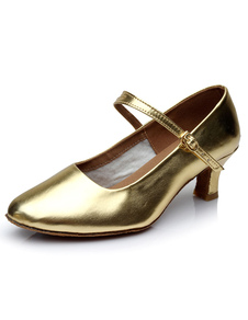 Chaussures de danse latine or PU brevets sangles talons