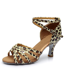 Leopard imprimer danse latine sandales sangles PU talons