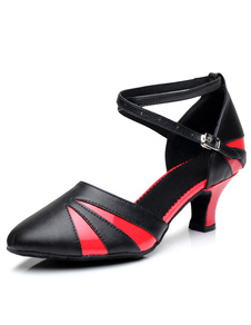 Danses latines noir sandales sangles PU Chic talons pour femmes