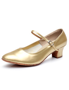 Danse latine or pompes sangles vitré PU talons pour femmes