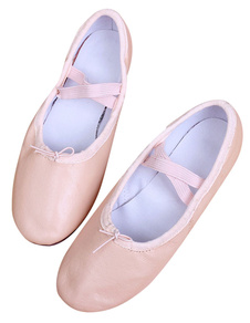 Danse Jazz rose chaussures Pigskin sangles Flats pour femmes