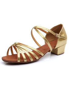 Danse latine or sandales Chic sangles PU talons pour femmes