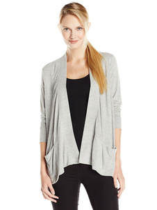 Cardigan gris coton Chic couvrez-vous pour femmes