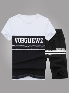 Color Block maillots de cyclisme coton costume de sport pour hommes