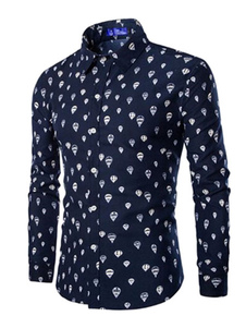 Chemise multicolore impression façonnage chemise en coton pour hommes