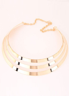 Collier en or taillée collier Punk métal pour femmes