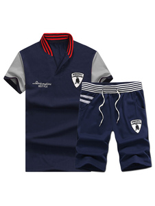 Maillots de cyclisme marine coton costume de sport pour hommes