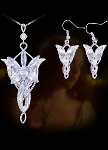 Collier en argent et boucles d'oreilles bijoux Chic en métal