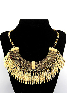 Collier en or frange couches collier en métal pour les femmes