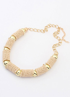 Collier en or strass collier Bohème en métal pour les femmes