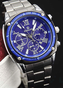 Alliage de Blue Watch rond forme Watch pour hommes
