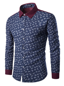 Chemise multicolore impression façonnage chemise en coton pour hommes