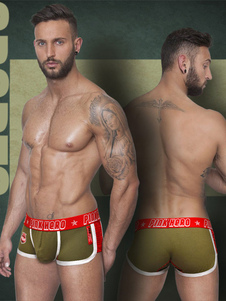 Hunter Green Slip lettres imprimer Slim Fit coton caleçons pour hommes