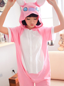 Rose couture Costume pyjama de coton à capuchon