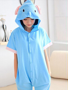 Blue Elephant Costume pyjama de coton à capuchon