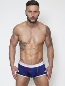 Caleçon bleu Slim Fit coton caleçons pour hommes