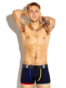 Slip noir lettres impression coton Fit Slim caleçons pour hommes