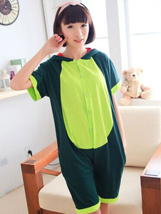 Costume de dinosaure vert capuche coton pyjama
