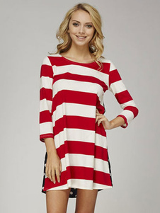 Robe bicolore rayures coton Chic robe