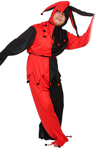 Color Block Clown Costume Polyester Cosplay Costume