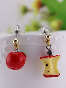 Lolita rouge oreille clou Apple modèle synthétique argenter pour les femmes