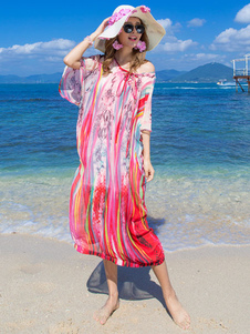 Multicolor Shift robe Polyester thé-longueur d'impression