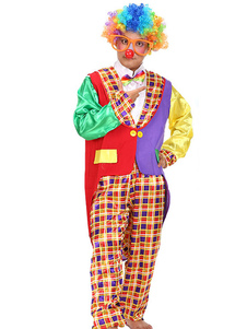 Toussaint Cosplay Costume Multicolor Clown Costume Polyester