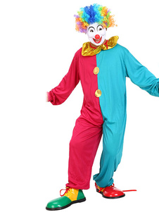 Toussaint Cosplay Costume Color Block Clown Polyester