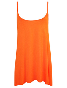 Réservoir de Slim Fit coton orange Camis sangles pour femmes